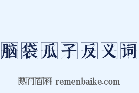 脑袋瓜子反义词是什么意思的图片